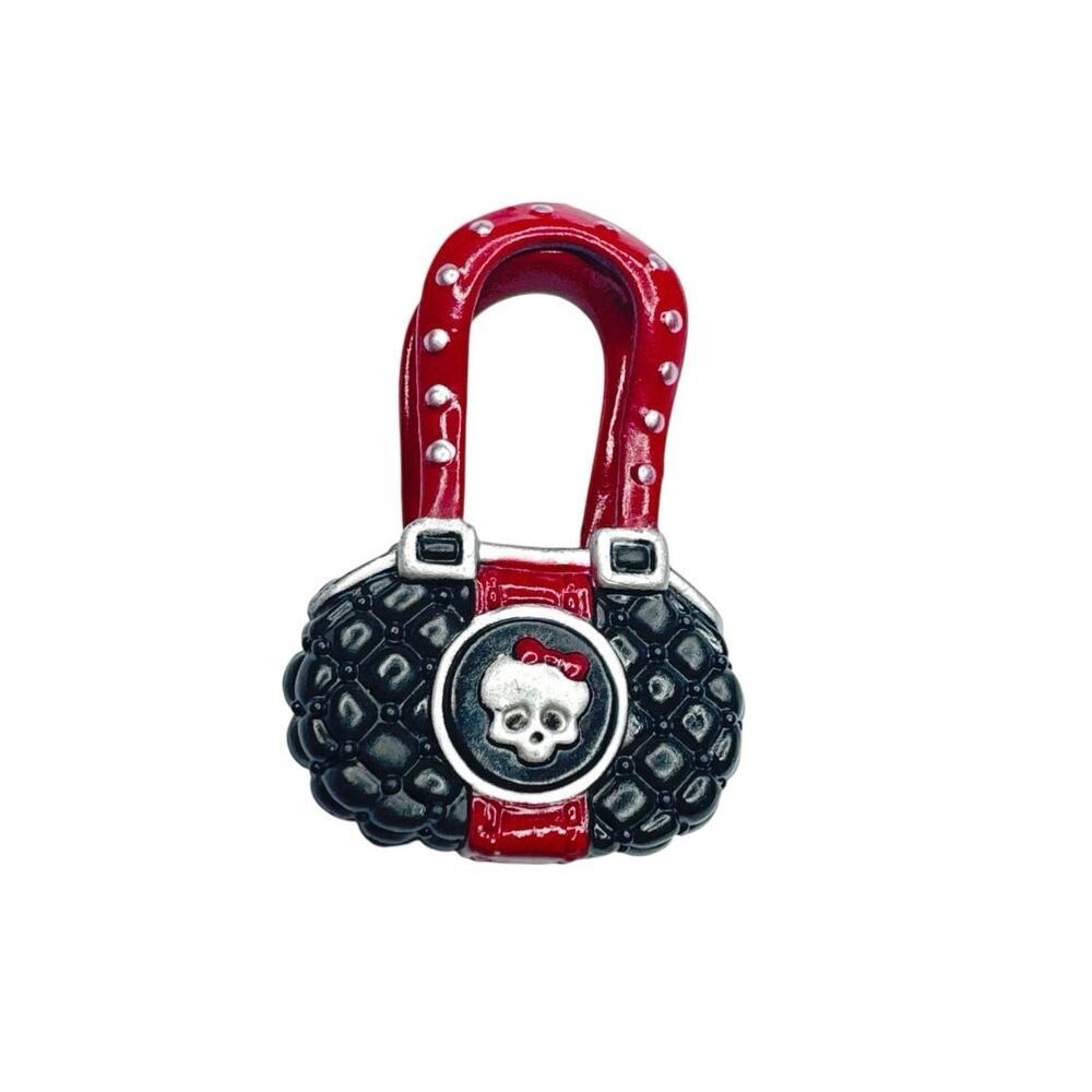 Monster High Frankie Stein G1 Purse Bag Black Red Skull Mattel 2008 Accessory